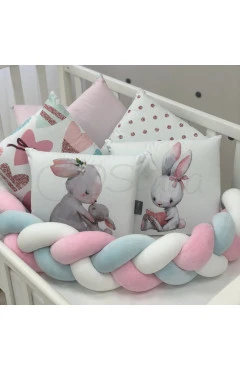 Бортики Art Design зайчики + простыня, арт. 739246