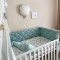 Комплект постельного белья Baby Mix Перо мятое мятный для новорожденного стандарт, арт. 0291405