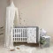 Комплект постельного белья Baby Mix Облака серые с луной для новорожденных серый стандарт, арт. 0291487