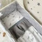 Комплект постельного белья Baby Mix Облака серые с луной для новорожденных серый стандарт, арт. 0291487