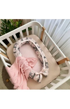 Кокон Baby Design акварельні квіти на темному, арт. 5019598