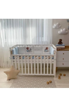 Бортики Арт Дизайн Baby Teddy + простыня, голубой, стандарт, овал, арт. 0739107