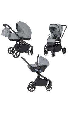 Коляска універсальна CARRELLO Epica CRL-8511 (3in1) silver grey /1/