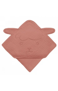 Полотенце Lionelo MUSLIN HOODED TOWEL red coral, арт. 88779619