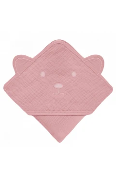 Полотенце Lionelo MUSLIN HOODED TOWEL pink baby, арт. 88779546