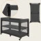 Кроватка дитяча 3 в 1 Lionelo PATTY grey graphite, арт. 121216831
