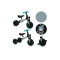 Беговел-велосипед MoMi LORIS 4 в 1 grey-turquoise, арт. 122125986