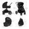 Универсальная коляска 2 в 1 Lionelo FREYA 2IN1 black onyx, арт. 130756562