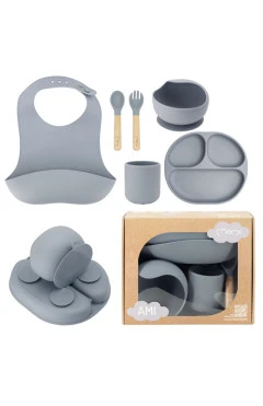 Детский набор посуды MoMi AMI (цвет - grey), арт. AKCE00044