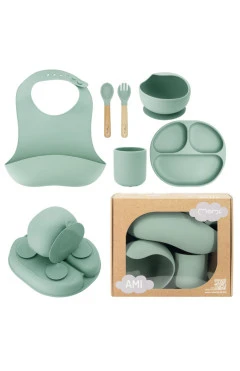Детский набор посуды MoMi AMI (цвет - green), арт. AKCE00045