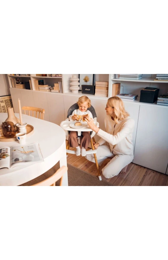 Стільчик для годування MoMi REKI 2в1 beige, арт. KRKA00035