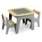 Стол детский с 2 стульями Milly Mally Olaf dark grey, арт. MMOB01G