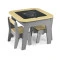 Стол детский с 2 стульями Milly Mally Olaf dark grey, арт. MMOB01G