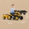 Детский трактор на педалях с прицепом, передним ковшом Falk 2076M Komatsu yellow