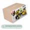 Детский трактор на педалях с прицепом, передним ковшом Falk 2076M Komatsu yellow