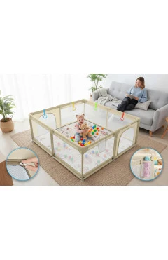 Детский манеж с двусторонним ковриком Orsetto Compact 140x140 см с 50 шариками, арт. ORS1414