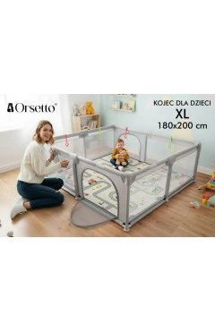 Ігровий манеж 180x200 см з двостороннім килимком Rain Orsetto XXL, арт. ORS1820-02