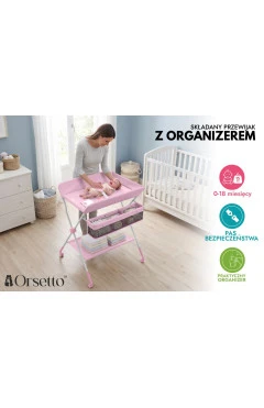 Пеленальный столик для новорожденных Orsetto Care pink, арт. ORS-CRP