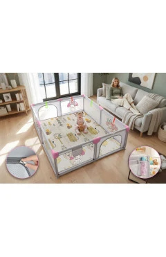 Детский игровой манеж Harmony Comfort Plus pink 150x180 см с ковриком, арт. HRMPL1518P