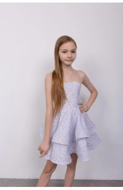 Платье Лейла небесно-коралловый, арт. 2000000295053