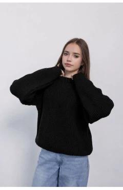Свитер для девочек Луна черный, арт. 2000000313047