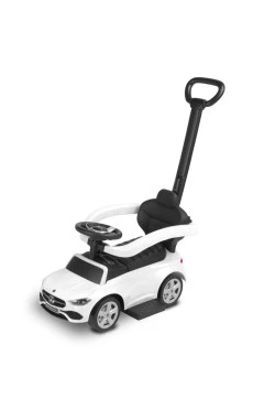 Машинка для катання Caretero (Toyz) Mercedes C-CLASS з батьківською ручкою white, арт. 370006