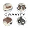 Детская инерционная машинка каталка Milly Mally Gravity beige brown, арт. 5907090700382
