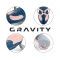 Дитяча інерційна машинка каталка Milly Mally Gravity navy pink, арт. 5901761129915