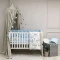 Комплект постельного белья Baby Mix для новорождённого Паровозики, голубой, арт. 0291559 купить в Украине | код товара: 0291559