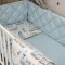 Комплект постельного белья Baby Mix для новорождённого Паровозики, голубой, арт. 0291559 купить в Украине | код товара: 0291559