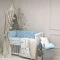 Комплект постельного белья Baby Mix для новорождённого Паровозики, голубой, арт. 0291559 купить в Украине | код товара: 0291559