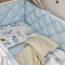 Комплект постельного белья Baby Mix для новорождённого Паровозики, голубой, арт. 0291559 купить в Украине | код товара: 0291559