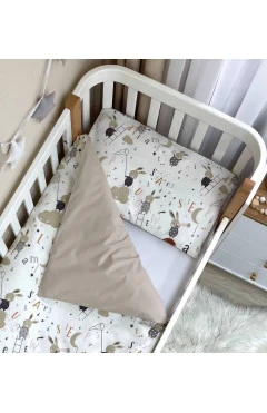 Змінна постіль Baby Mix Зайці на драбинці бежевий, арт. 039189
