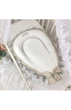 Кокон унісекс шоколадний з мереживом, арт. 506001