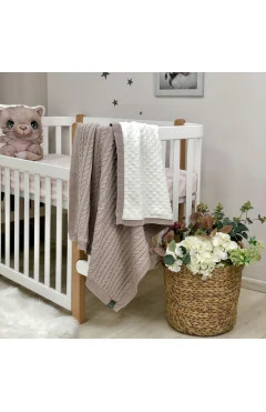 Плед вязаный Wellsoft Косa моко, арт. 8252388