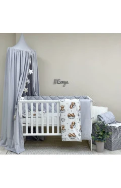 Комплект постільної білизни для новонародженого Baby Mix Тедді сірий, арт. 0291128