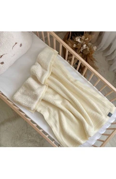 Плед в'язаний Teddy Рогожка молочний, арт. 937735