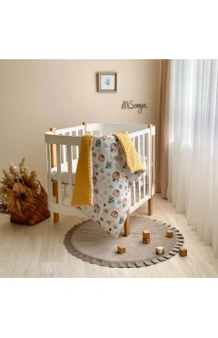 Плед-конверт с одеялом на Minky Львы с радугами, арт. 10500490