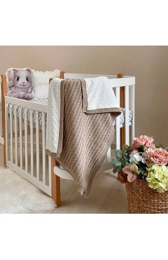 Плед вязаный Wellsoft Коса кофе, арт. 825241