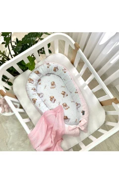 Кокон Baby Design Медвежонок в одеяле на белом, арт. 5019783