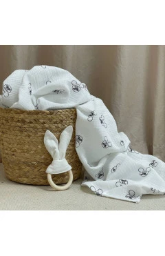 Пеленка муслин Микки Маус с усами, арт. 12423795