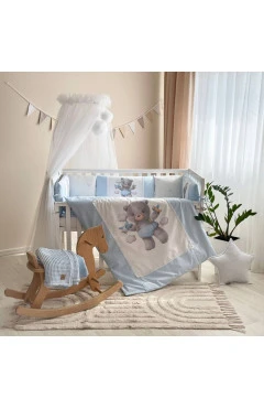 Комплект постельного белья для новорожденного Kids toys Ведмедик голубой NEW, арт. 0269203-1