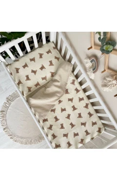 Переменная постель муслин Teddy на молочном (светлое простыня) 0366708, арт. 0366708-1