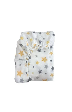 Простирадло фланель Stars сіро-жовтий, арт. 1765285