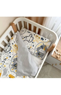 Переменная постель Baby Mix Железная дорога желтый, арт. 0391851