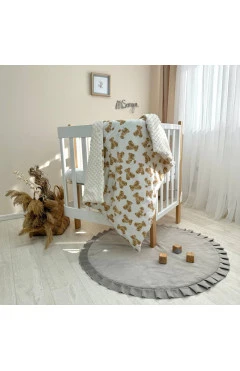 Плед-конверт з ковдрою на Minky Плюшеві ведмедики, арт. 10500759