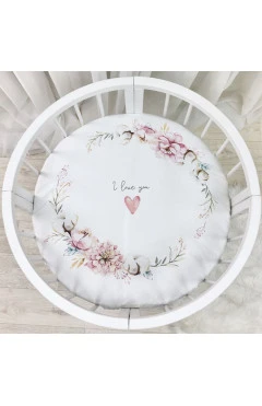 Простыня детская с принтом Heart and flowers 70х70, арт. 9580412