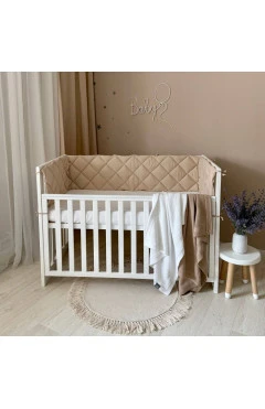 Бортик стьобаний "Baby Dream" на 3 сторони поплін лате, арт. 220368