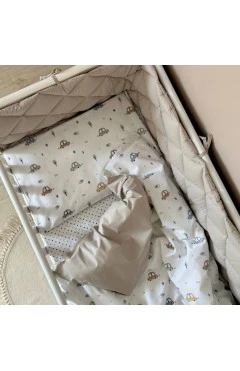 Комплект постільної білизни для новонародженого Baby Dream New Машинки блакитні, арт. 0203977