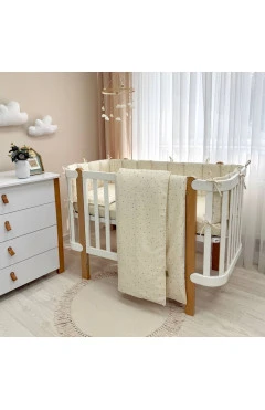 Комплект "Tiny Love" сатин Зірочки на бежевому для новонародженого, арт. 022267